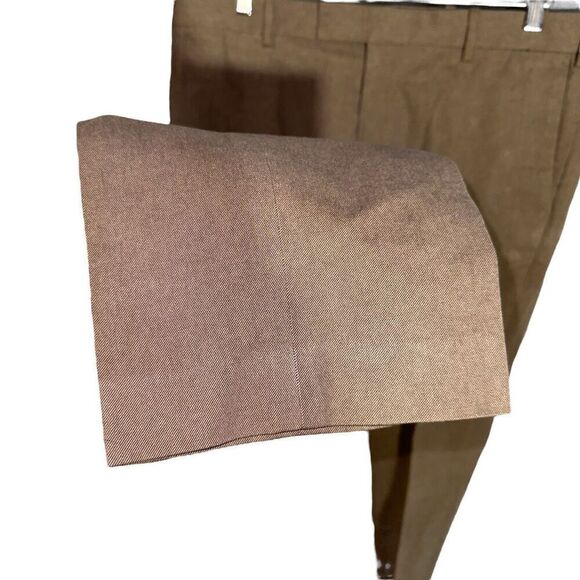 Polo Ralph Lauren Fine Tailoring Tobacco Brown Twill Trousers 36/30 - Picture 5 of 13